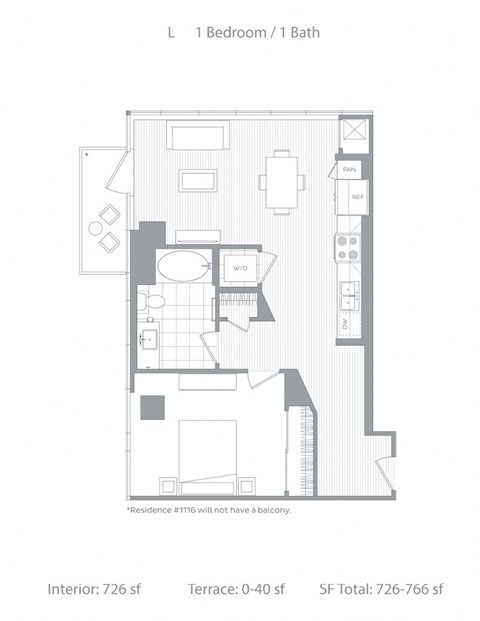 L 1 bedroom 1 bath at Stanza Little Italy, San Diego, CA, 92101